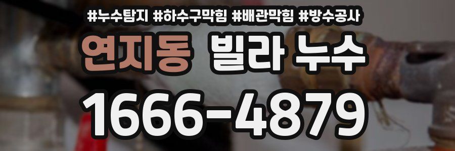 연지동 빌라 누수