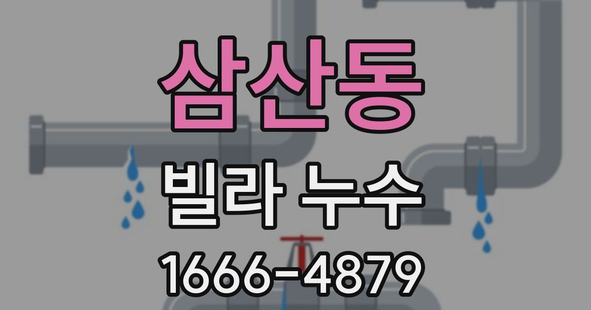 삼산동 빌라 누수