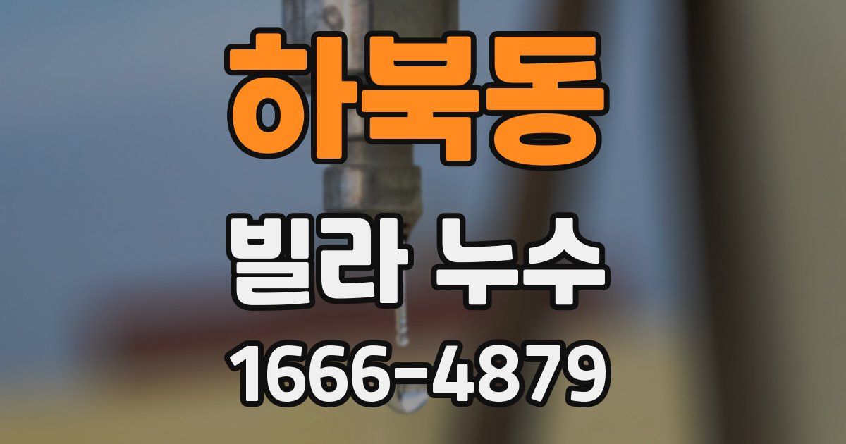 하북동 빌라 누수