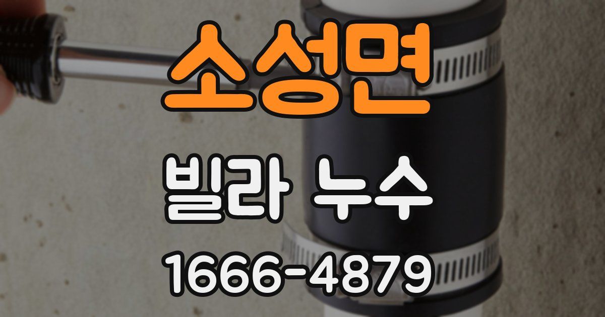 소성면 빌라 누수