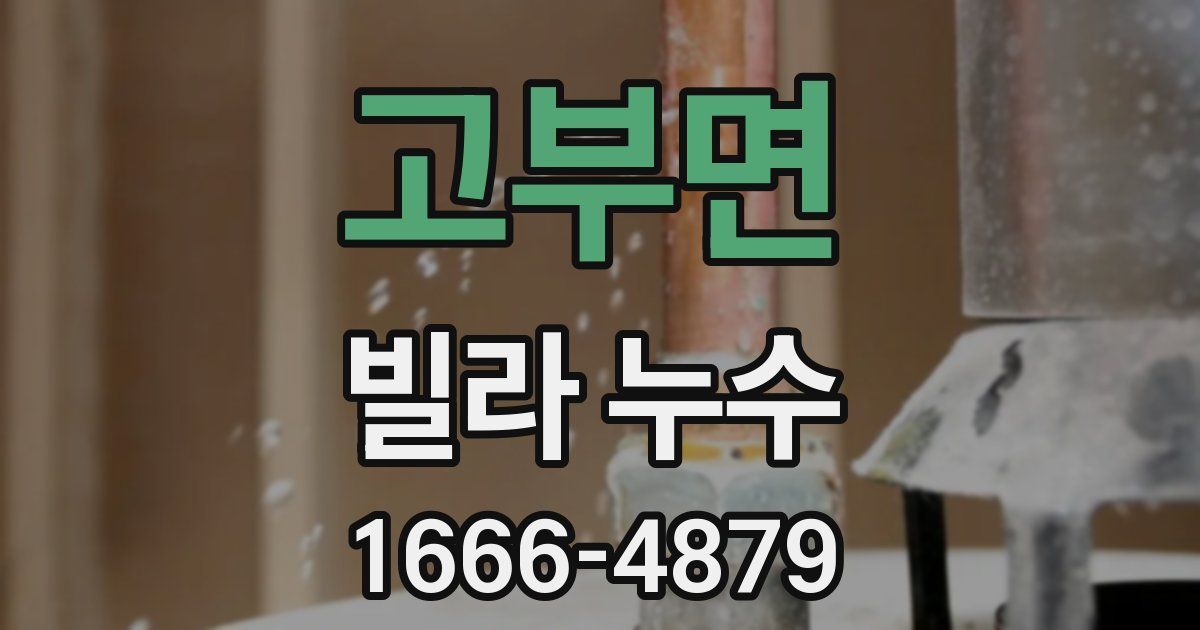 고부면 빌라 누수