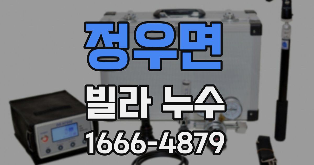 정우면 빌라 누수
