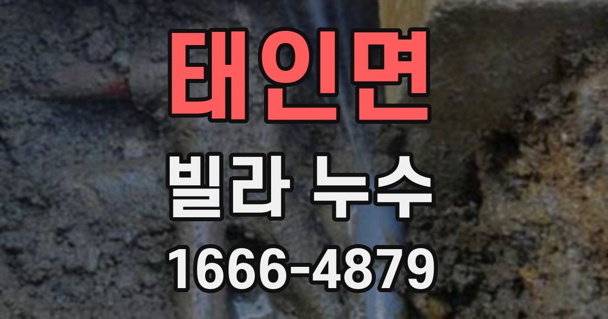 태인면 빌라 누수