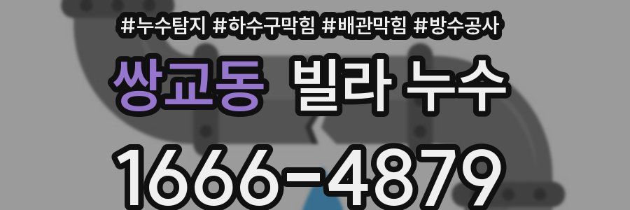 쌍교동 빌라 누수