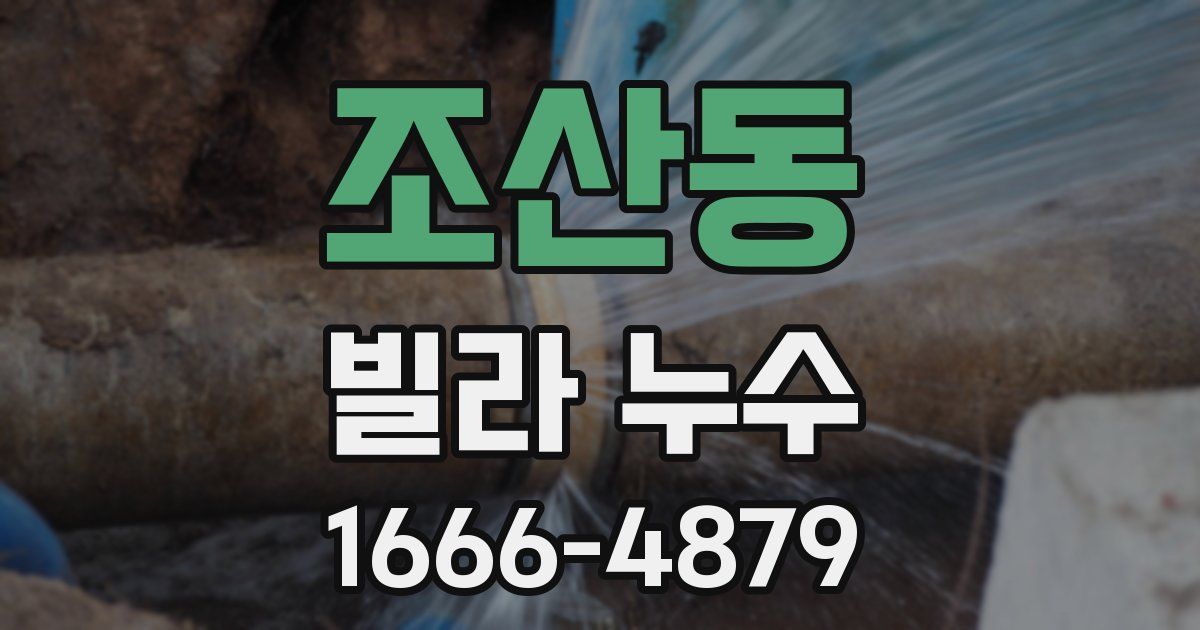 조산동 빌라 누수