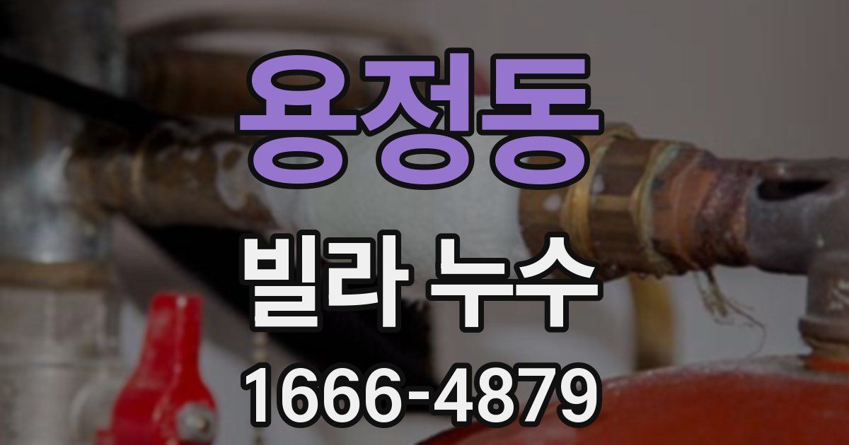 용정동 빌라 누수