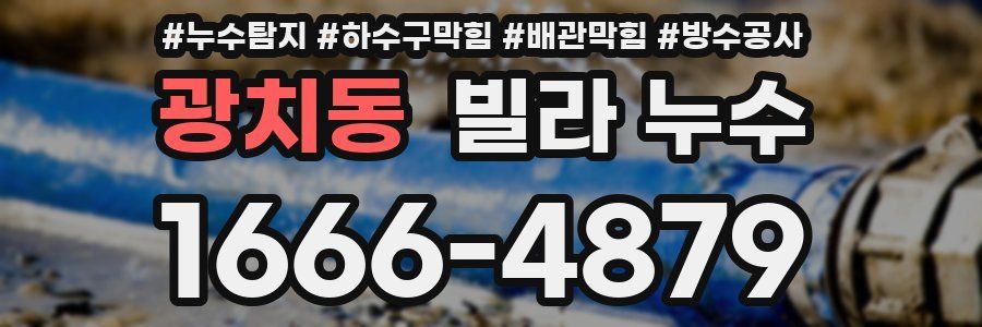 광치동 빌라 누수