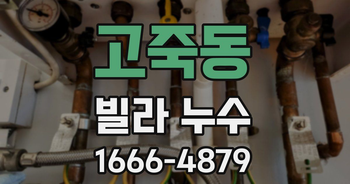 고죽동 빌라 누수