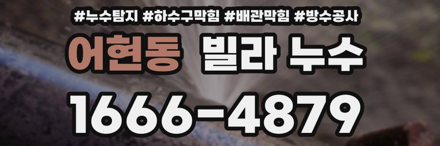 어현동 빌라 누수