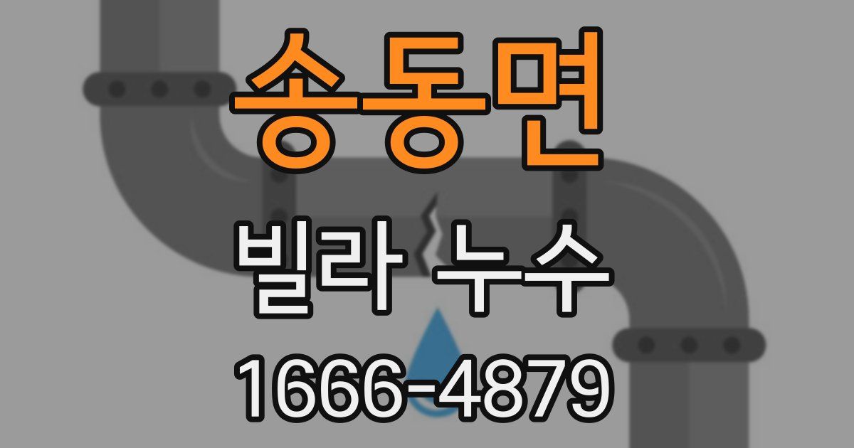 송동면 빌라 누수