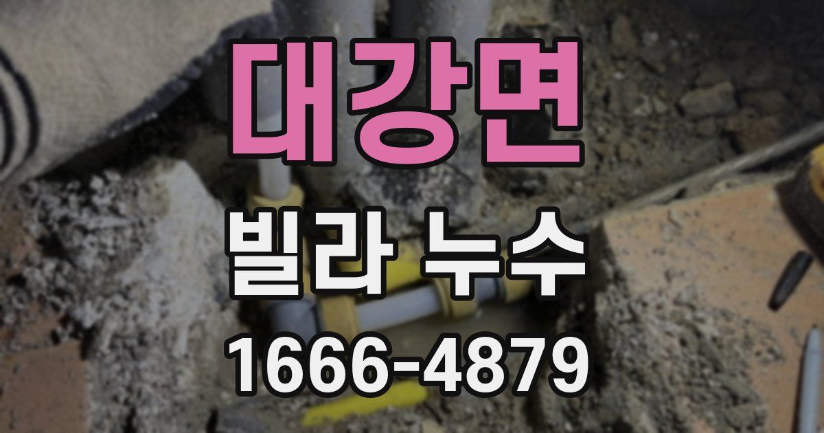 대강면 빌라 누수