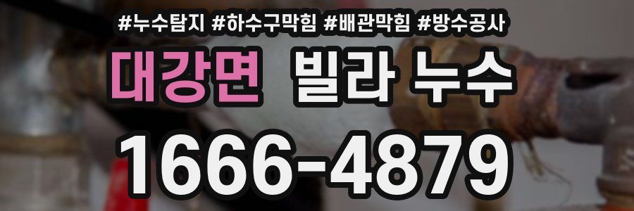 대강면 빌라 누수