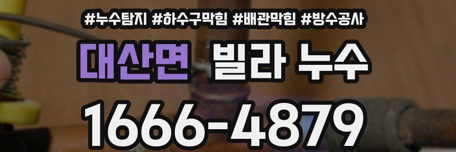 대산면 빌라 누수