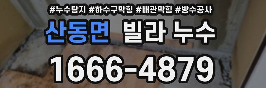 산동면 빌라 누수