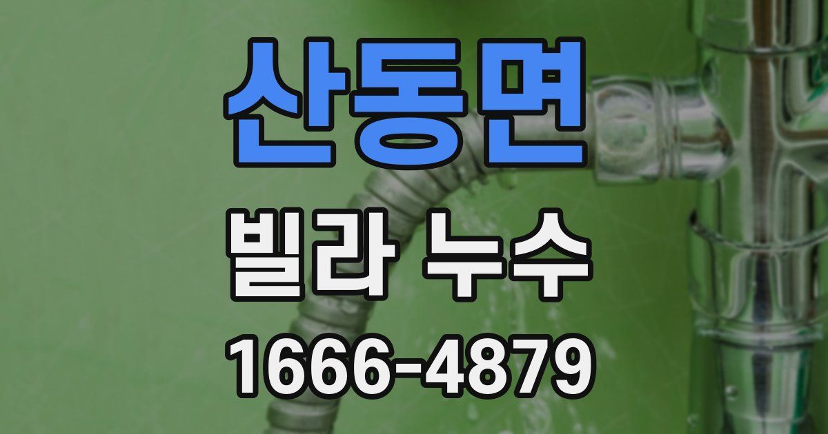 산동면 빌라 누수