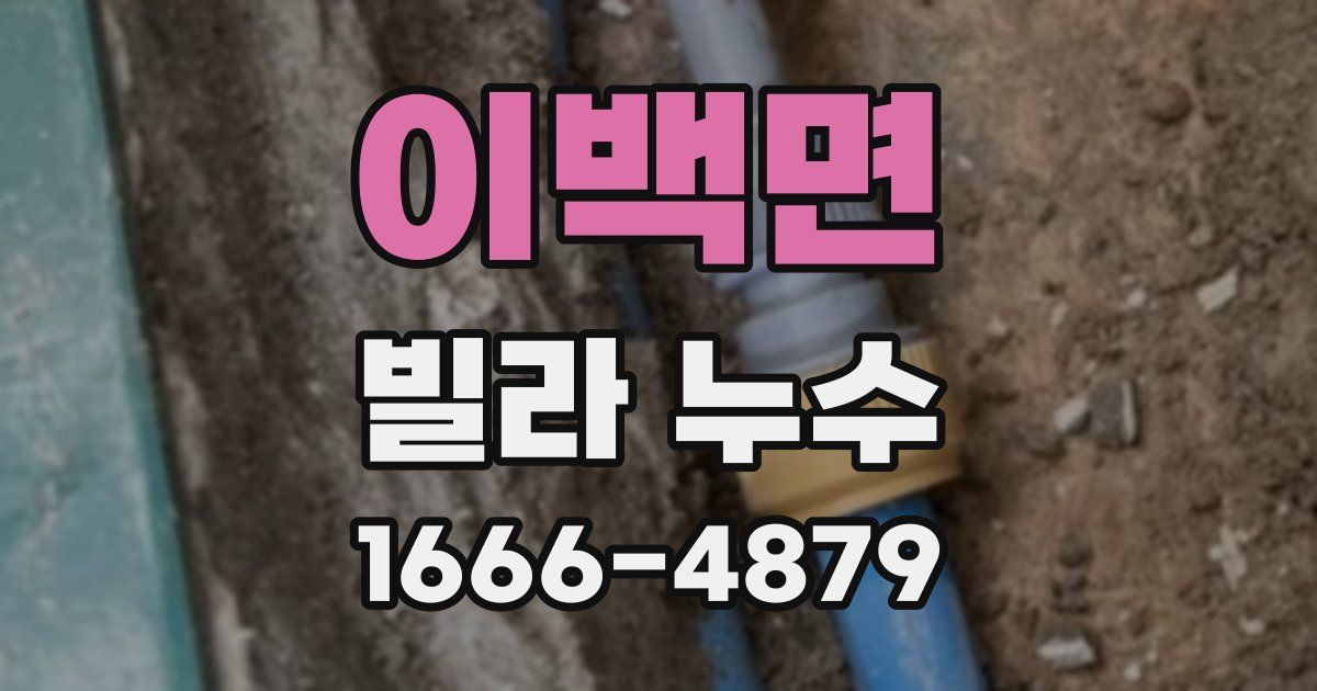 이백면 빌라 누수