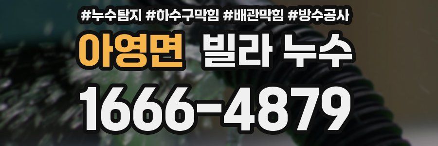아영면 빌라 누수