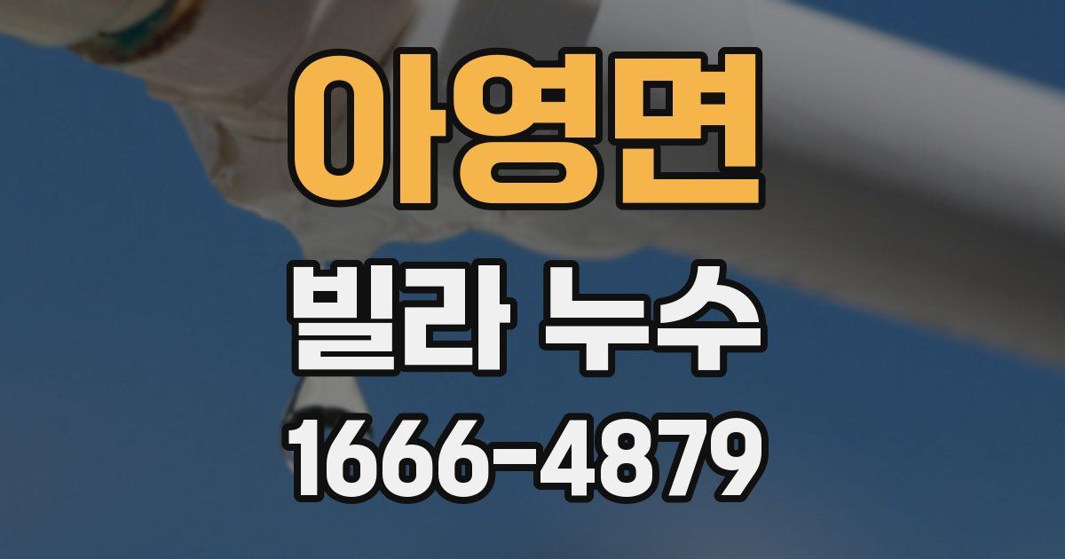 아영면 빌라 누수