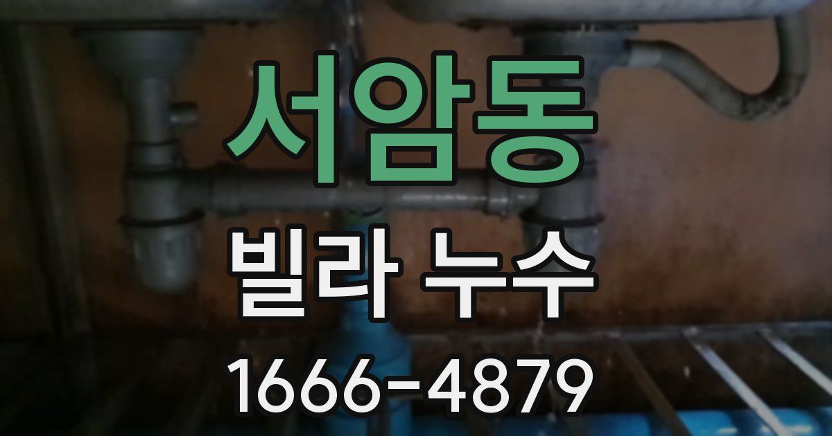 서암동 빌라 누수