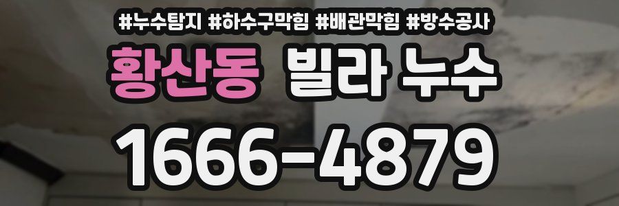 황산동 빌라 누수