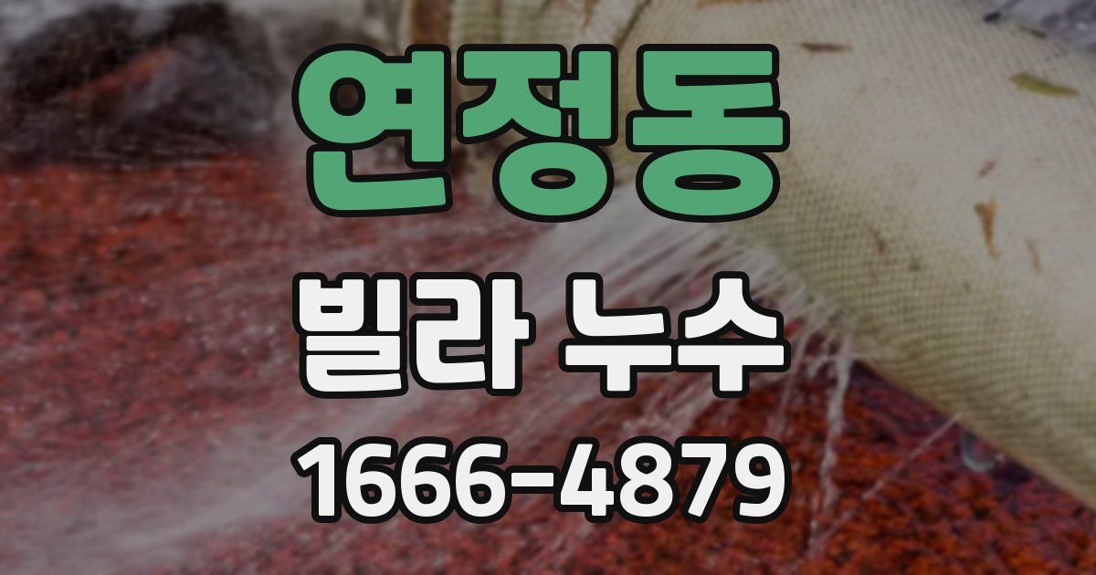 연정동 빌라 누수