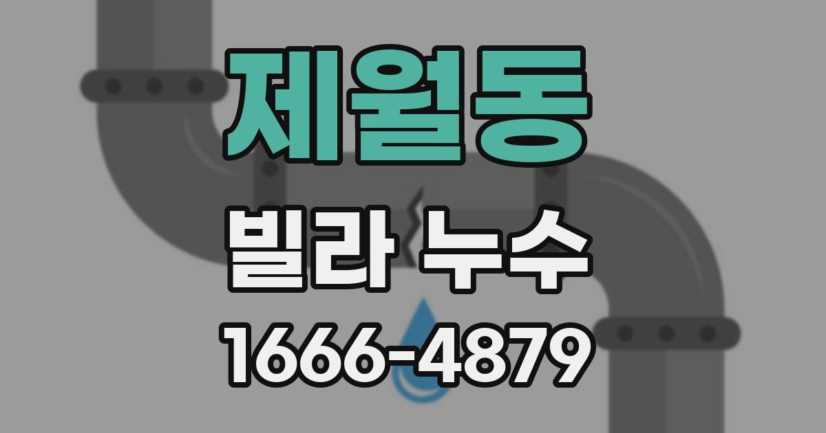 제월동 빌라 누수