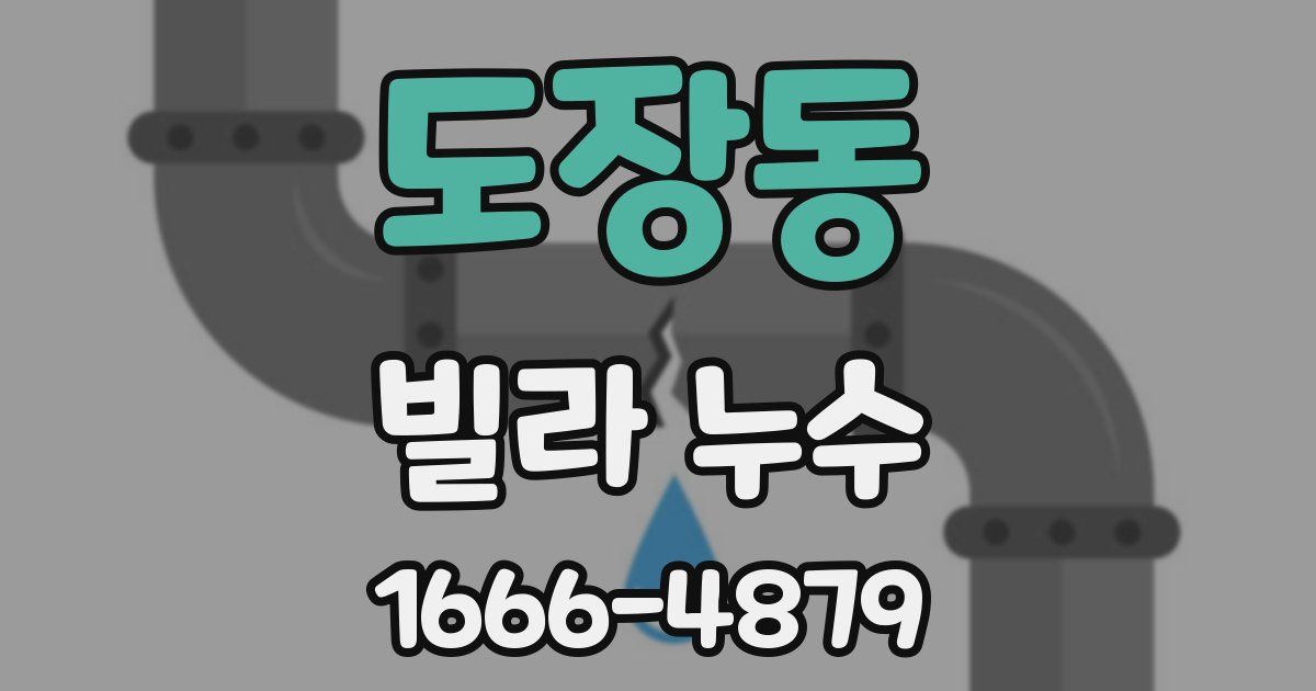 도장동 빌라 누수