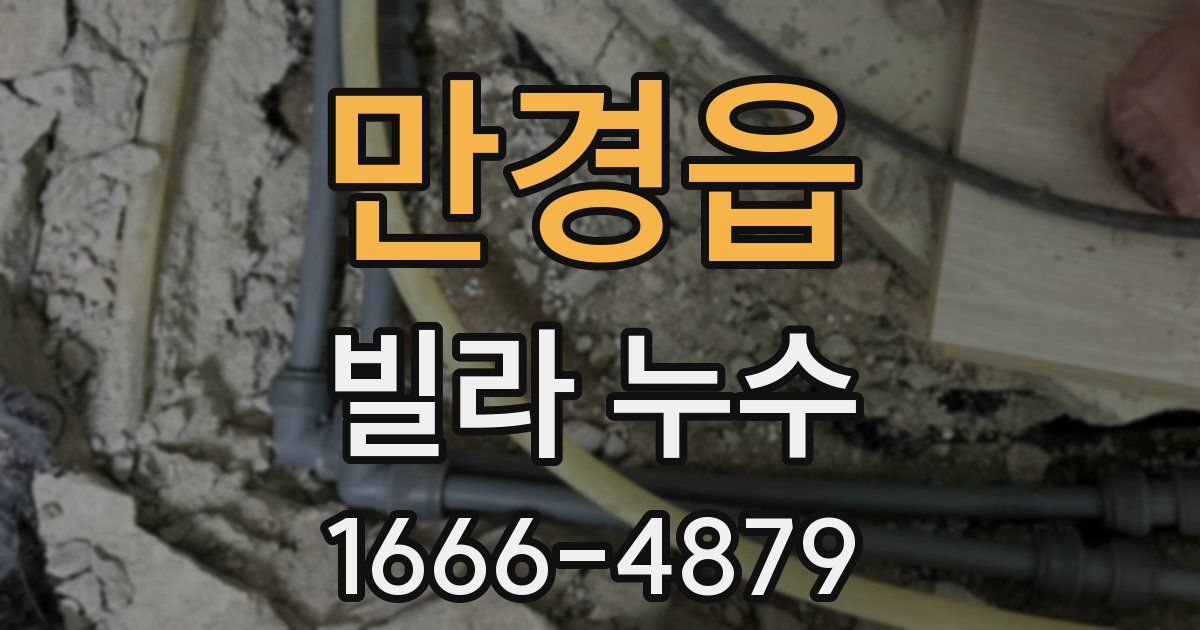 만경읍 빌라 누수