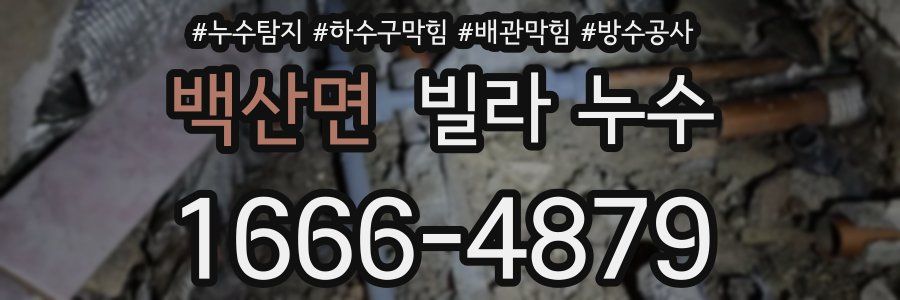 백산면 빌라 누수