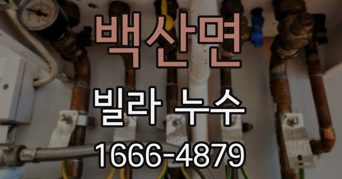 백산면 빌라 누수