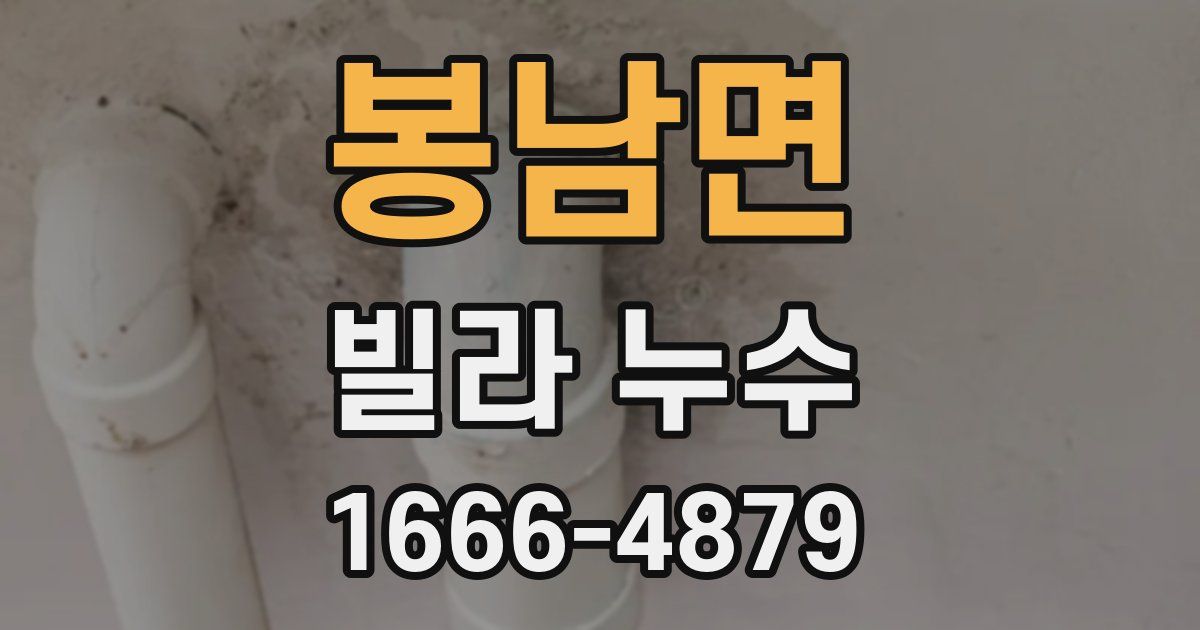 봉남면 빌라 누수