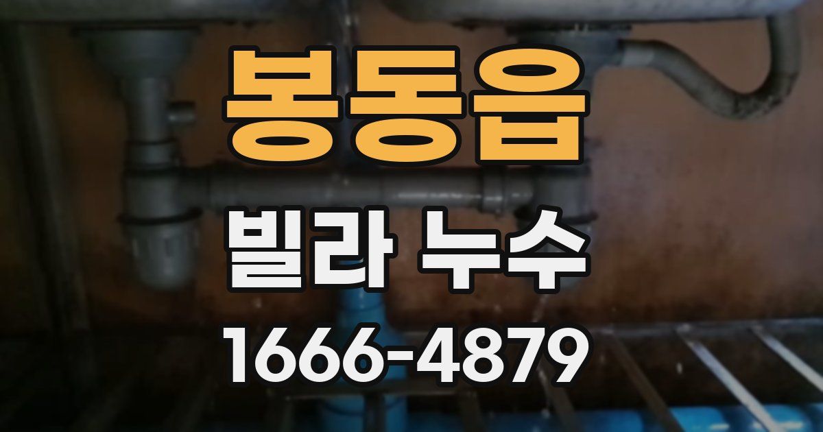 봉동읍 빌라 누수
