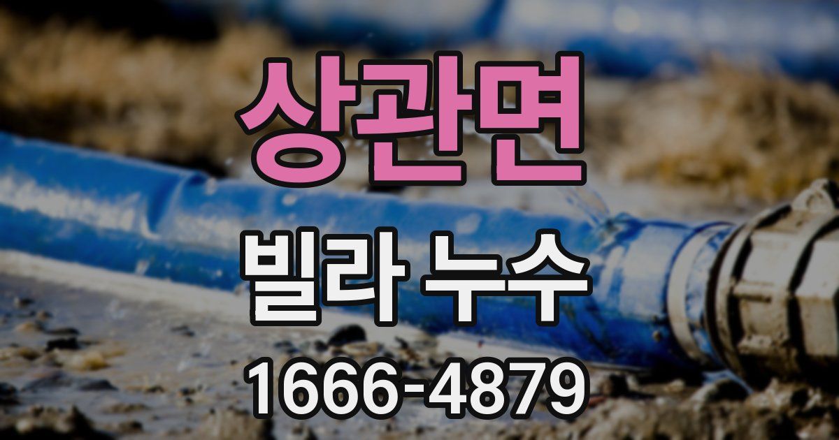 상관면 빌라 누수