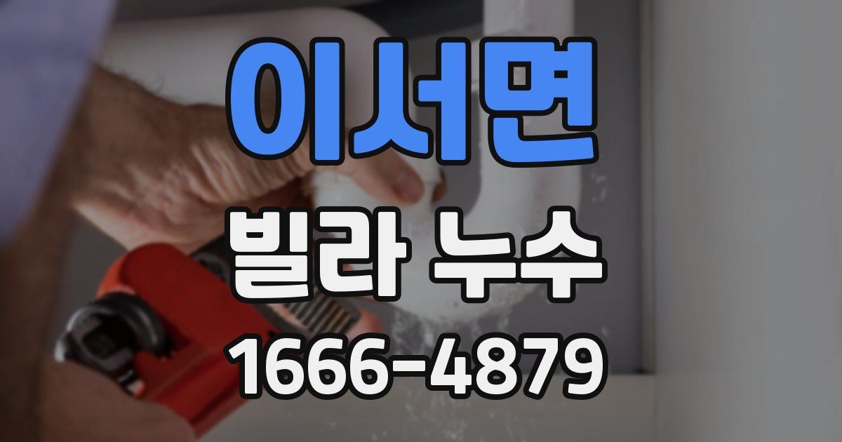 이서면 빌라 누수