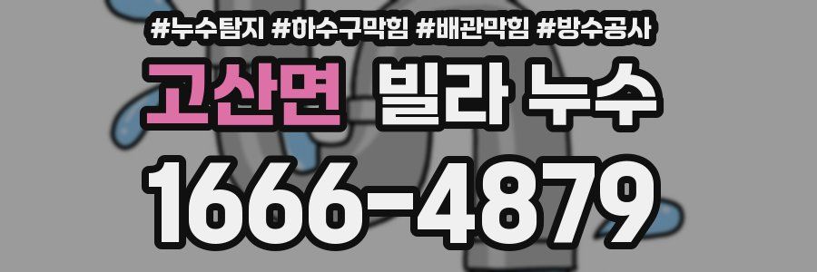 고산면 빌라 누수