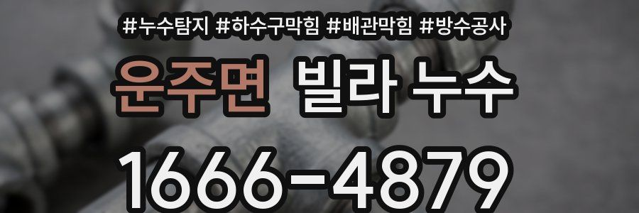 운주면 빌라 누수