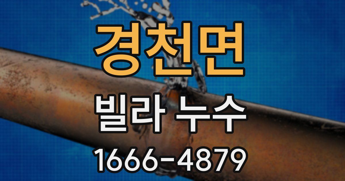 경천면 빌라 누수