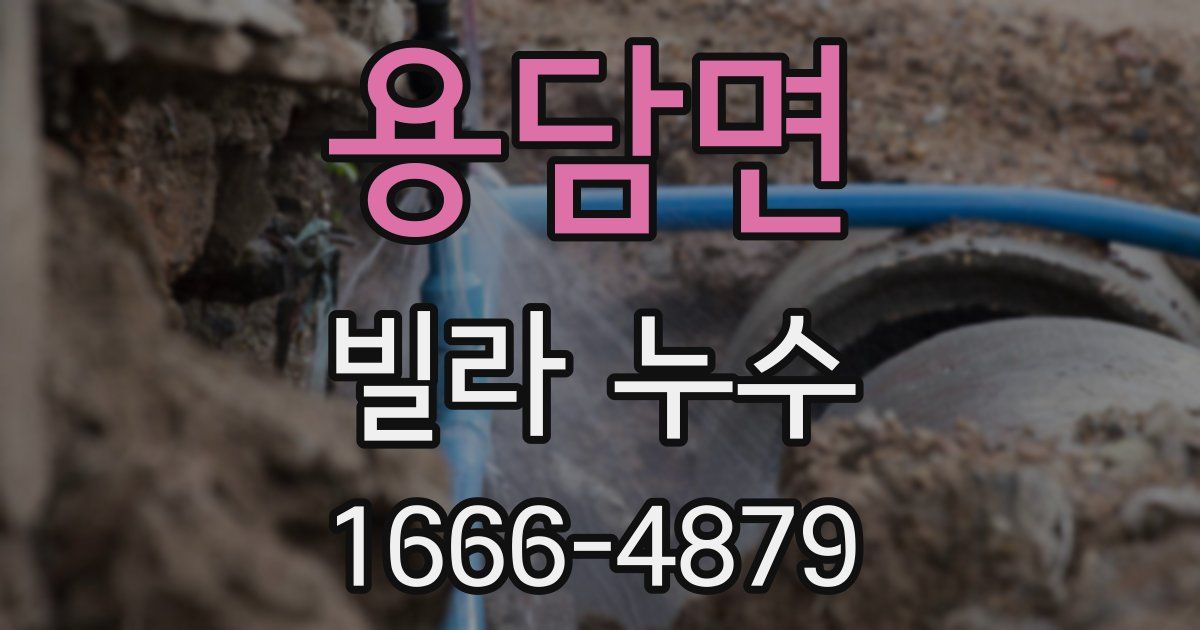 용담면 빌라 누수