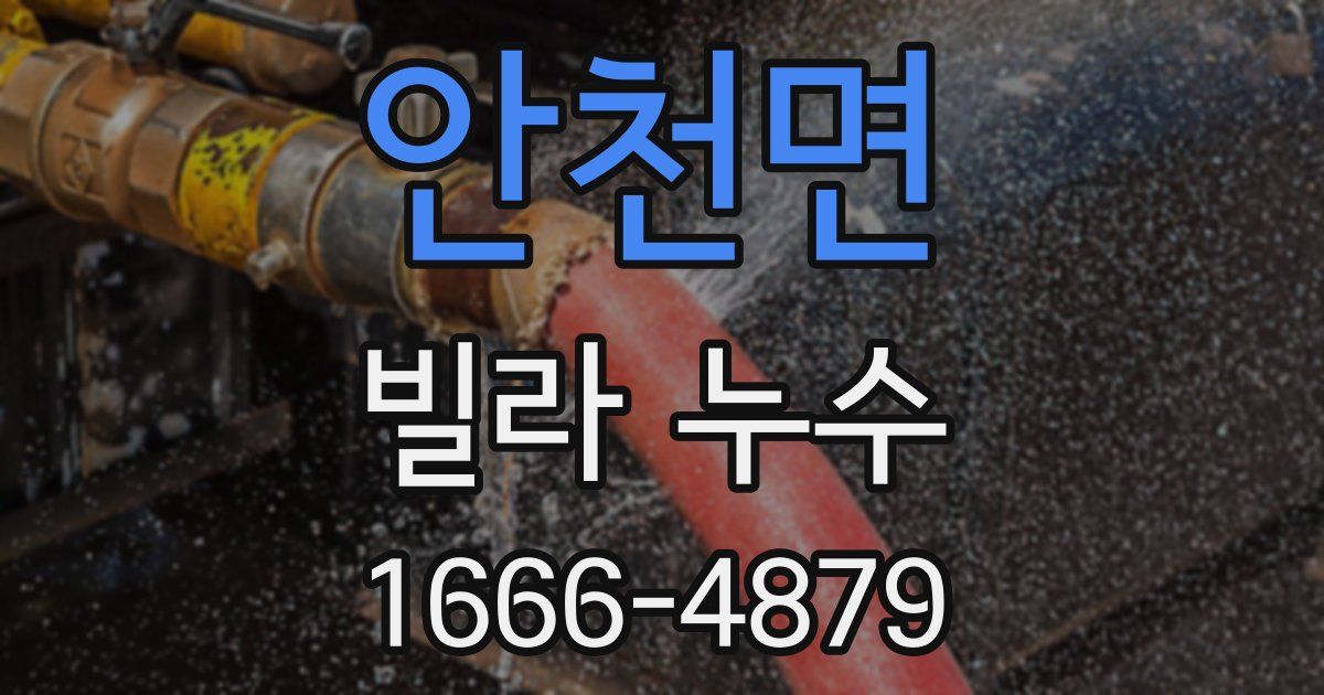 안천면 빌라 누수