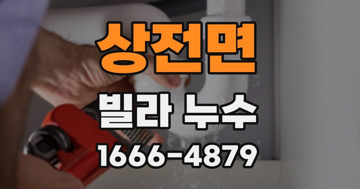 상전면 빌라 누수