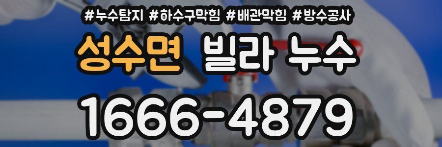 성수면 빌라 누수
