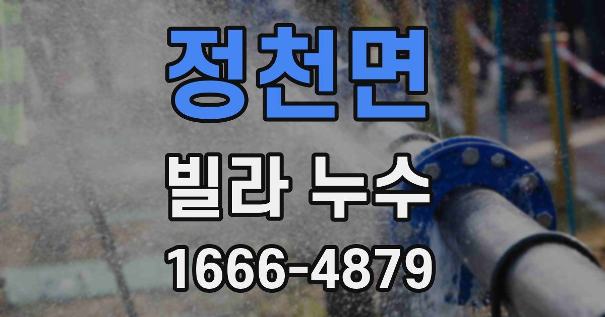 정천면 빌라 누수