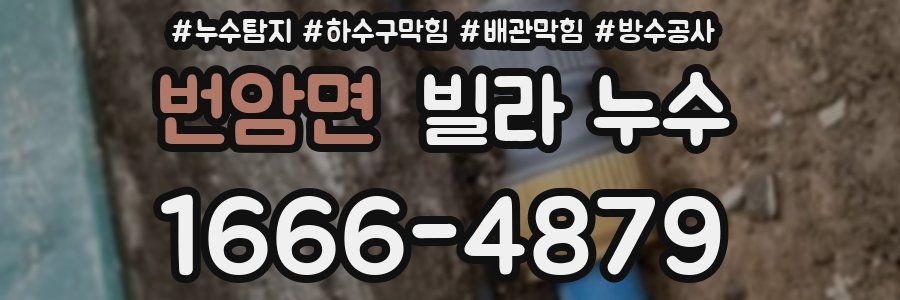 번암면 빌라 누수