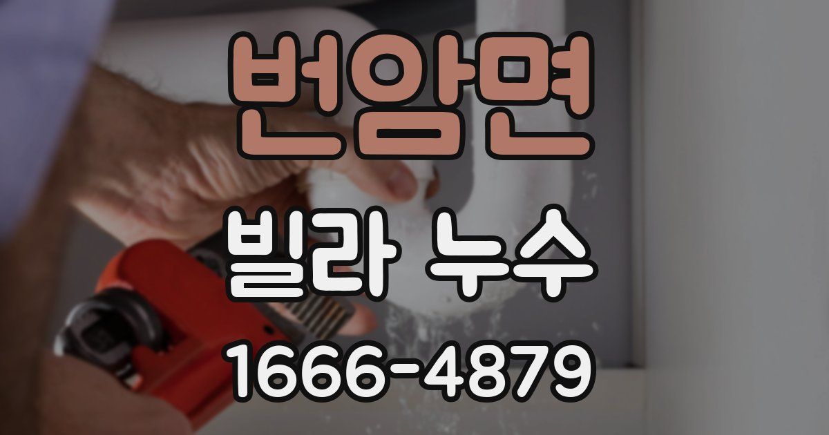 번암면 빌라 누수