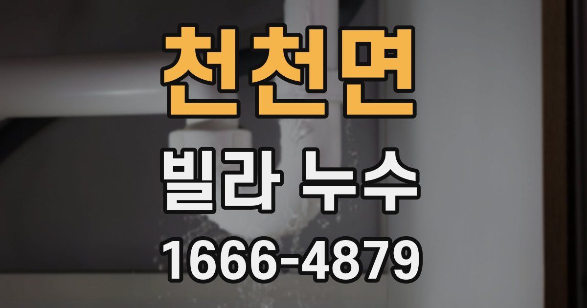 천천면 빌라 누수