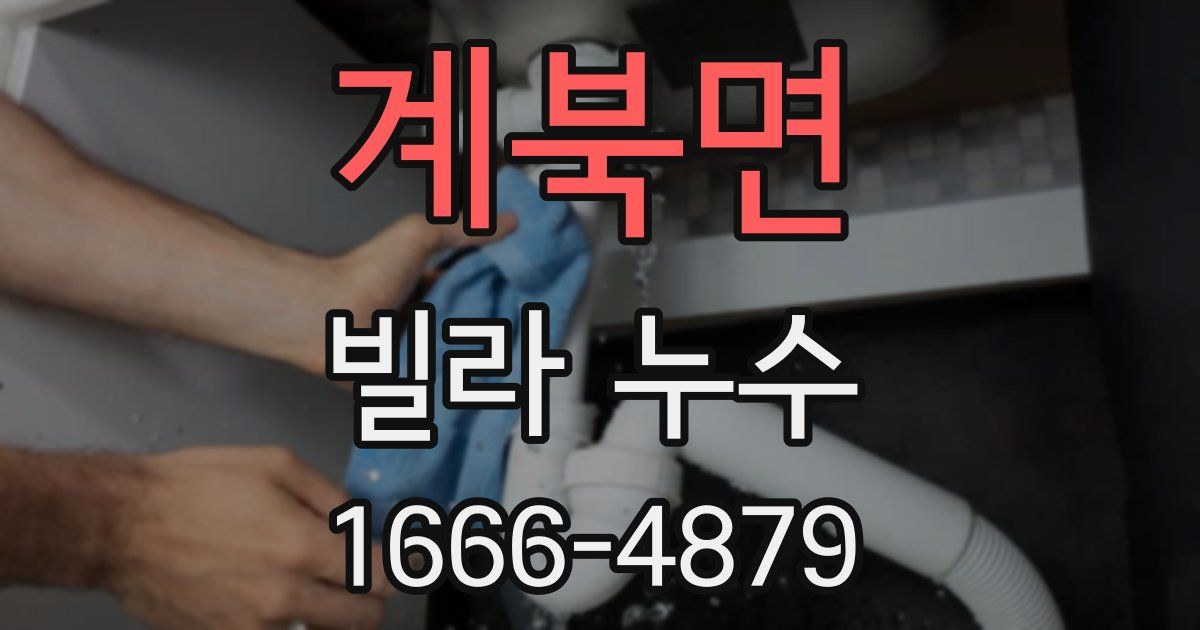 계북면 빌라 누수
