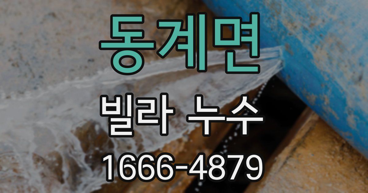 동계면 빌라 누수