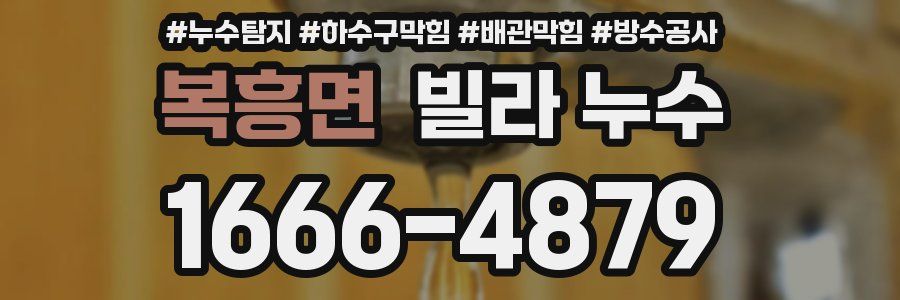 복흥면 빌라 누수