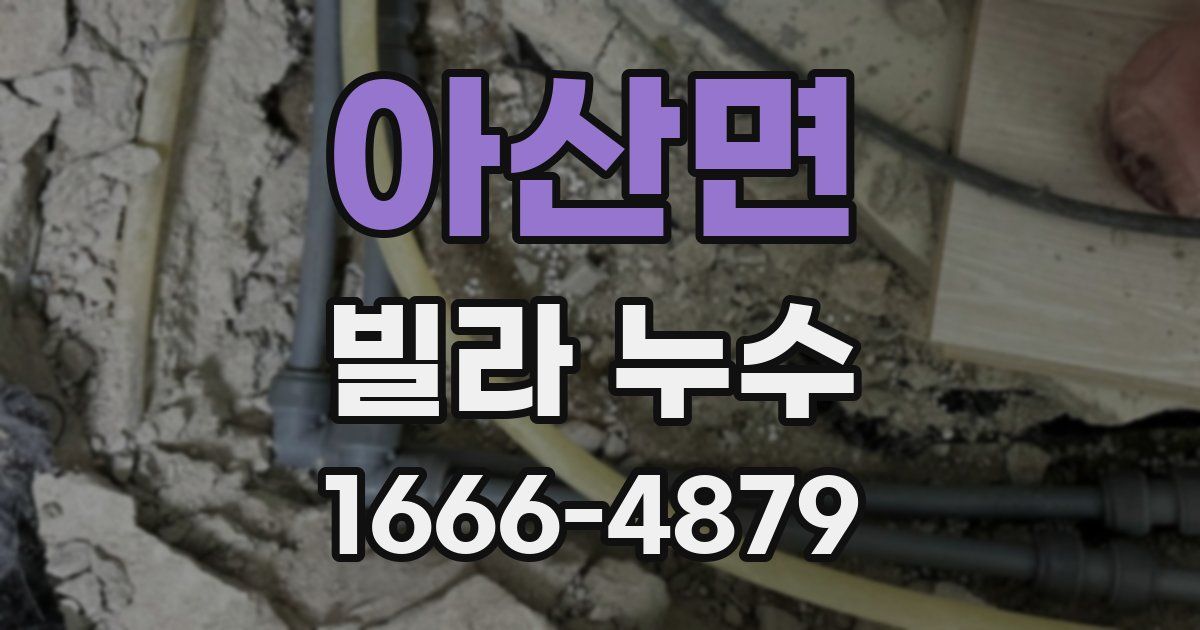 아산면 빌라 누수