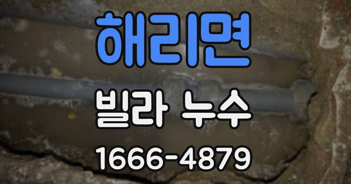 해리면 빌라 누수